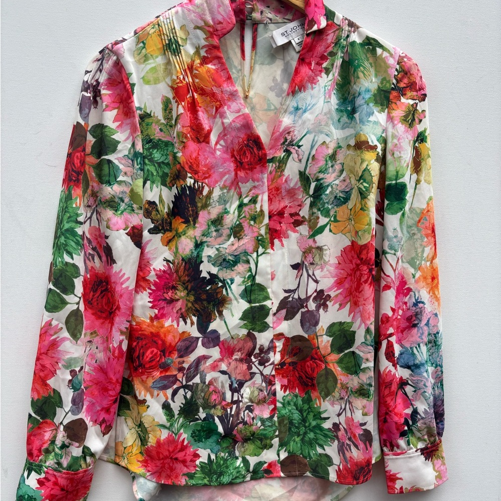 St John Collection Floral Blouse